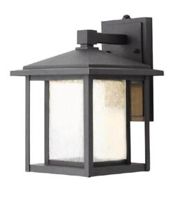 NEW! HOME DECORATORS Mauvo Canyon Dusk to Dawn LED Outdoor Wall Light in Black