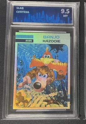 Tarjeta de novedad Banjo Kazooie clasificada 9,5 losa central + losa de bonificación Foto 1 de 2
