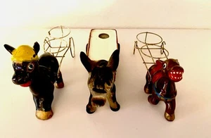 Burro de cerámica de colección años 60 Gales y Tilso Japón con carro lote de tres estatuillas - Imagen 1 de 12