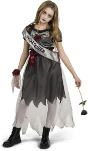 Halloween Kinder Mädchen Dark Prom Queen Kostüm, Mädchen Zombie Abschlussball Königin Kostüm - Bild 1 von 6