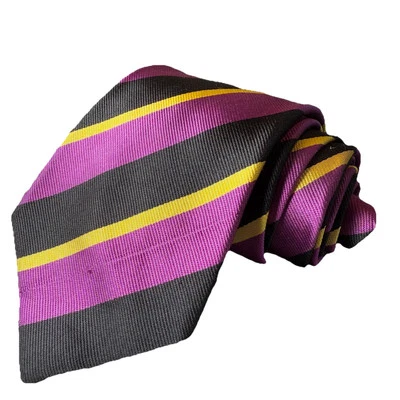 Corbata Ben Silver Charleston 100 % seda hecha a mano a rayas 56”L3,5”W LEER Foto 1 de 4