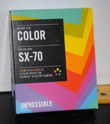 Film couleur Impossible Project Polaroid SX-70 (édition Color Frames) RARE - Photo 1/2