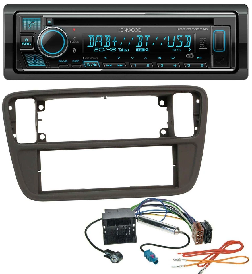 Kenwood MP3 Bluetooth DAB USB CD Autoradio für VW Up (AA, AAN, 2011-2016) - Bild 1 von 4