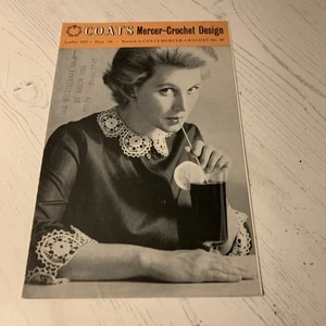 Vintage Coats Mercer-Crochet Pattern. Irish Motif Collar And Cuff Set. No 1021 - Picture 1 of 5