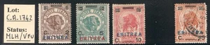 C_A_1742. ERITREA. 1924 "ELEFANTI & LEONI" overprinted short set. Mint & used - Picture 1 of 1