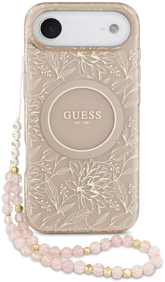 Guess IML Flower Electro Pearl Bracelet MagSafe Impact Case iPhone 17 Air - Image 1 of 4