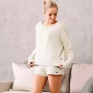 Set pantaloncini maglione maglia Fade by BKE verde chiaro taglia large - Foto 1 di 7