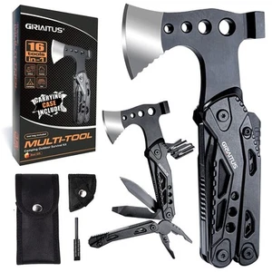 kit di sopravvivenza accessori per campeggio coltello martello escursionismo 16p - Foto 1 di 24