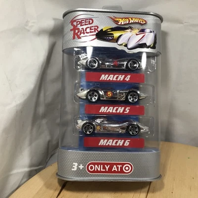 Hot Wheels SPEED RACER Cromo Mach 4, 5 y 6 Objetivo Exclusivo Paquete de 3 NUEVO Sellado Foto 1 de 4