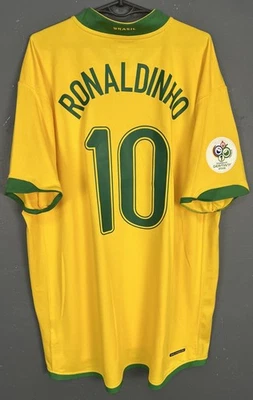 RONALDINHO #10 MEN BRAZIL BRASIL 2006/2008 FOOTBALL SOCCER SHIRT JERSEY SIZE 2XL - Image 1 of 4