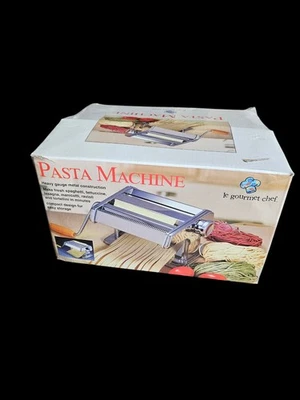 8" Stainless Steel Pasta Maker Noodle Making Machine Dough Cutter Roller +Handle - Image 1 of 4