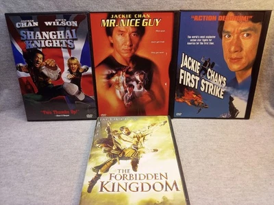 Lot of 4 Jackie Chan DVD Movies First Strick Shanghai Knights Mr. Nice Guy - Image 1 of 4