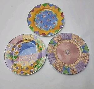THE SWEET SHOPPE BY SANGO SALAD DESSERT PLATES SUE ZIPKIN SET OF 3 Shop Read - Picture 1 of 10