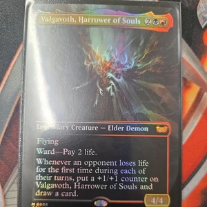 BORDERLESS Valgavoth, Harrower of Souls DSC MTG Duskmourn Commander EXTENDED ART - Picture 1 of 4