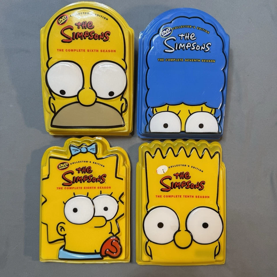The Simpsons Complete DVD Lot - Seasons 6 7 8 10 - Homer Marge Bart Maggie Heads - Image 1 of 4