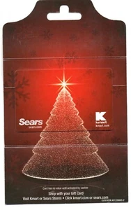 Sears Kmart 2009 Christmas Tree Red Gift Card With Backer No $ Value Collectible - Picture 1 of 1