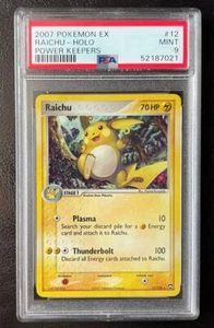 2007 Pokemon EX Power Keepers #12 Raichu Holo PSA 9 neuwertig - Bild 1 von 2