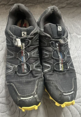 Zapatos para hombre Salomon Speed Cross 4 LT bajos negros Trail Runner talla 11 Foto 1 de 4