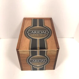 Cigar Box Slide Top Wooded Connecticut TORO Gift Storage Free Shipping - Picture 1 of 5
