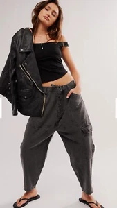NWT Free People Bay To Breakers Soft Corduroy Pants Rosey Copper Black Size XS - Picture 1 of 16