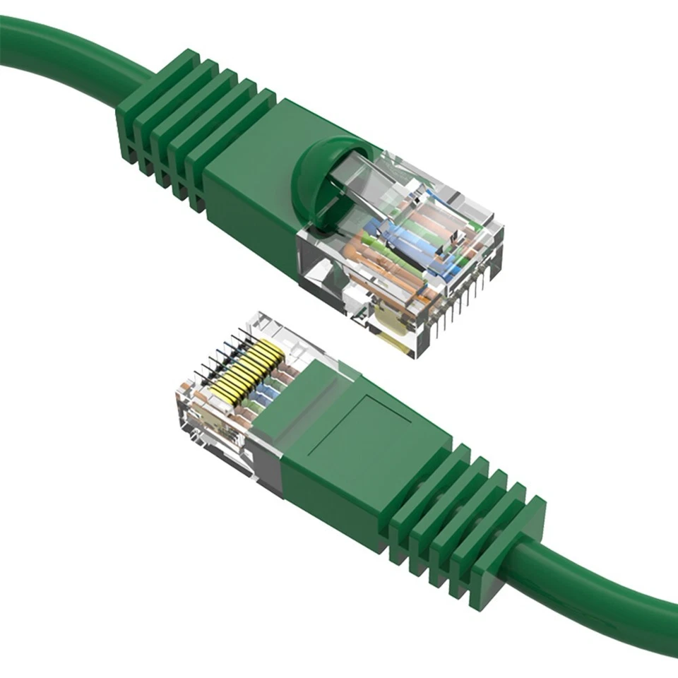 0.5FT Cat5E RJ45 Ethernet LAN Network UTP Snagless Patch Cable Pure Copper Green - Image 1 of 4