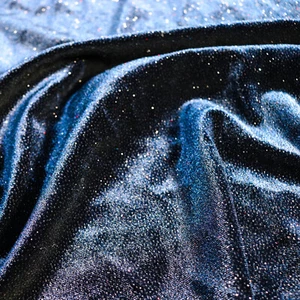 Sparkle Velvet Fabric | Navy Lurex Glitter Sparkly Jersey 2 Way Stretch | 150cm - Picture 1 of 2