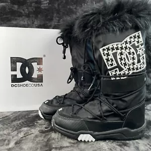 DC CHALET SE 301818 Snow Boots Women's Large US Size 7 Eur 38 Black/White w/ BOX - Picture 1 of 11