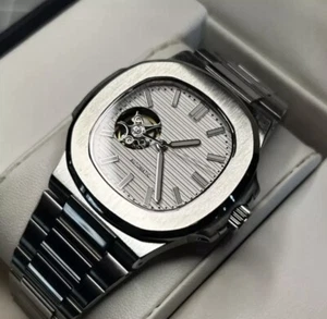 Custom 40mm Steel “Jumbo” White Open Heart Mod Watch w/ NH38 Automatic - Picture 1 of 5