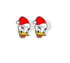 Disney's Daisy Duck Wearing Christmas Hat Cute Earrings Great Gift Ikea!