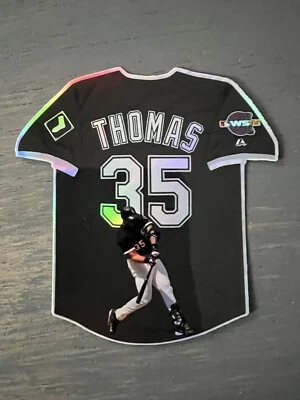 Frank Thomas Jersey Holographic Sticker Baseball Sports Card Theme