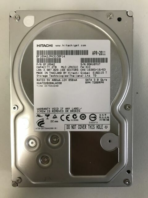 Hitachi 32 MB Cache Internal Hard Disk Drives 2TB Storage