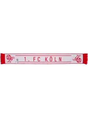 Hummel 1. FC Köln Fan Schal weiß 1.FCK Scarf Effzeh Fanschal ca.140x18cm
