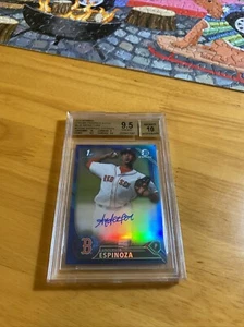 Anderson Espinoza 2016 Bowman Chrome Pros Blue Refractor Auto /150 Bgs 9.5/10 - Picture 1 of 2