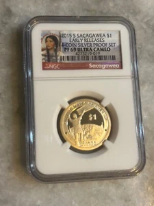 :2015 S $1 SACAGAWEA NGC PF69 UCAM IRONWORKERS RARE EARLY RELEASES TOP POP - Picture 1 of 1