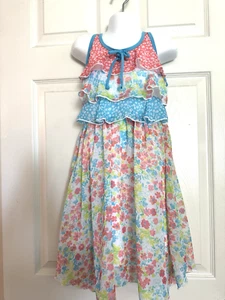 Jona Michelle bright Floral Asymmetrical Sundress Size 6 - Picture 1 of 2