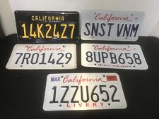 CALIFORNIA LICENSE PLATE -  LOT OF 5 - EMBOSSED EXPIRED