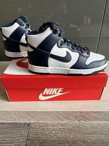 Nike Dunk High Retro Midnight Navy Dark Blue White UK 5.5 Mens Brand New - Picture 1 of 4