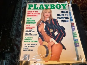 PLAYBOY MAGAZINE OCTOBER 1989 PAM ANDERSON FIRST COVER, KEITH RICHARDS, EXC - Picture 1 of 1