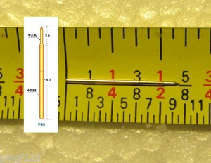 10p Φ0.0228" OAL 0.590" pogo spring test pin spear tip - Picture 1 of 2