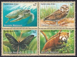 Naciones Unidas Viena 1998 Yvert 267/70 Fauna Aves Mariposa Tortugas MNH VF - Imagen 1 de 1