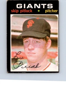 VINTAGE BASEBALL CARD O-PEE-CHEE 1971 SAN FRANCISCO GIANTS SKIP PITLOCK NO201 - Bild 1 von 2