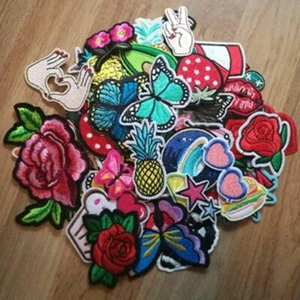 30pcs/lot Random Mixed Patch Set Iron Sew Patches Embroidered Clothes Stickers - Picture 1 of 12