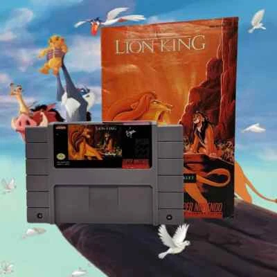 The Lion King Super Nintendo SNES Video Game Authentic Cartridge Tested Manual - Image 1 of 4