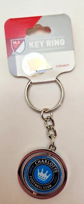 Charlotte FC MLS Spinner Keychain Ring ( set of two ) - Image 1 of 2