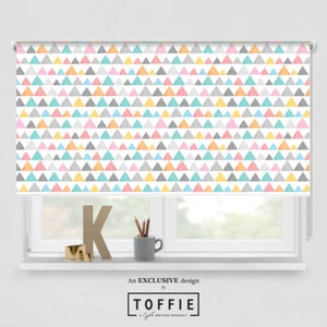 289- Triangle Stripes Multi Roller Blind - various sizes, blackout FREE UK P&P - Picture 1 of 4