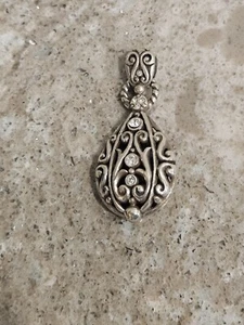 Brighton Bibi Scroll Pendant with Rhinestones - Picture 1 of 3