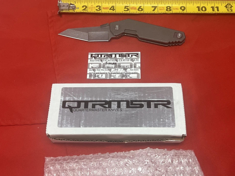 Quartermaster QSE-9 Folding Knife CPM-154 Titanium Handle 114/200 11-20-2015 - Imagem 1 de 4