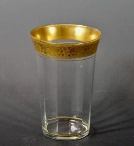 Elegant Antique Gold Rimmed Etched 4 oz. Glass (lot i) - Picture 1 of 2