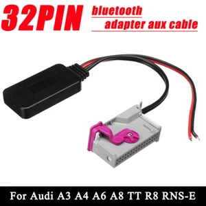Cavo AUX Musicale Adattatore Modulo bluetooth 32 pin per Audi  A3 A4 A6 R8 RNS-E - Picture 1 of 8