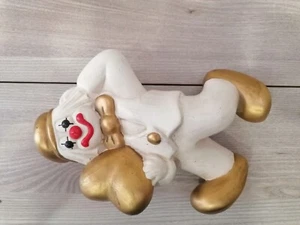 Thun Rarissimo Clown Roby 24 Cm Biano E Oro - Foto 1 di 5